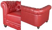 Classic Chesterfield Sofa Red