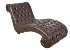 Botswana Dark Brown Micro Leather Chaise