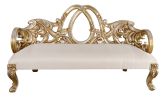 Heavy Carved 3 Seat Bed Bench-Platine