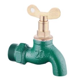 Old-fashioned Thicken Iron Faucet Key Open Garden Faucet Winter Outdoor Mop Pool Faucet Single Cold Water Tap