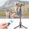 Portable 44 Inch Selfie Stick Phone Tripod With Wireless Remote Control Expandable Smartphone Tripod Stand; 360 Degree Rotation Compatible With IPhone