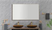 (ONLY FOR PICKUP) 60x 36Inch LED Mirror Bathroom Vanity Mirror with Back Light;  Wall Mount Anti-Fog Memory Large Adjustable Vanity Mirror