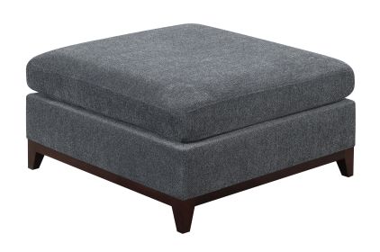 Modular Living Room Furniture Ottoman Ash Chenille Fabric 1pc Cushion Ottoman Couch