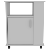 Kit Lower Microwave Cabinet; Single Door; Three Side Shelve -White