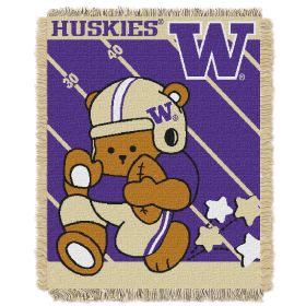 Washington OFFICIAL Collegiate "Half Court" Baby Woven Jacquard Throw