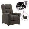 Recliner Taupe Fabric