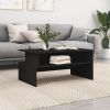 Coffee Table Black 35.4"x21.7"x16.7" Engineered Wood