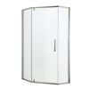 Shower Door 34-1/8" x 72" Semi-Frameless Neo-Angle Hinged Shower Enclosure, Brushed Nickel