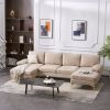 U-Shaped 4-Seat Indoor Modular Sofa Camel