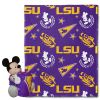 LSU OFFICIAL NCAA & Disney's Mickey Mouse Character Hugger Pillow & Silk Touch Throw Set