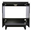 [Cabinet Only] 30" Bathroom vanity, black(Sink not included)