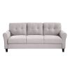 79.9" Modern Living Room Sofa Linen Upholstered Couch Furniture for Home or Office ,Light Grey,(3-Seat,Old Sku:WF288519AAR)