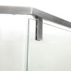 Shower Door 34-1/8" x 72" Semi-Frameless Neo-Angle Hinged Shower Enclosure, Brushed Nickel