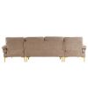 U-Shaped 4-Seat Indoor Modular Sofa Camel