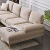 U-Shaped 4-Seat Indoor Modular Sofa Camel