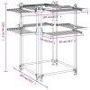 Laundry Drying Rack 42.1"x42.1"x47.2" Aluminum