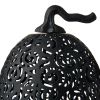 Way To Celebrate Metal Pumpkin Tea Light Holder Black, 11 inch