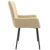 Dining Chairs 2 pcs Cream Velvet