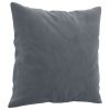 3-Seater Sofa with Throw Pillows Dark Gray 70.9" Velvet