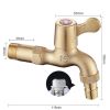 Antique Lengthen Washing Machine Faucet Wall Mounted Basin Tap Kitchen Faucet Brass Single Cold Water Tap G 1/2"