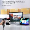 Anyeast Barcode Scanner with Stand, 2D 1D QR Code USB Wired Inventory Scanners for POS Computer Support Automatic Screen Scanning