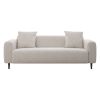 77.2″ Large size two Seat Sofa,Modern Upholstered,White mohair Granular velvet