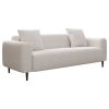 77.2″ Large size two Seat Sofa,Modern Upholstered,White mohair Granular velvet