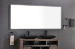 (ONLY FOR PICKUP) 84x 36Inch LED Mirror Bathroom Vanity Mirror with Back Light;  Wall Mount Anti-Fog Memory Large Adjustable Vanity Mirror