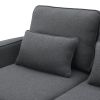 [VIDEO provided] [New] 104" 4-Seater Modern Linen Fabric Sofa with Armrest Pockets and 4 Pillows,Minimalist Style Couch for Living Room, Apartment, Of