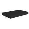 Floating Wall Shelf Black 15.7"x9.1"x1.5" MDF