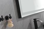 96*36 in bathroom led mirror is multi-functional and each function is controlled by a smart touch button.