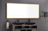 (ONLY FOR PICKUP) 84x 36Inch LED Mirror Bathroom Vanity Mirror with Back Light;  Wall Mount Anti-Fog Memory Large Adjustable Vanity Mirror