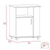 Kit Lower Microwave Cabinet; Single Door; Three Side Shelve -White