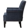 Accent Rivet Tufted Polyester Armchair ,Navy Blue