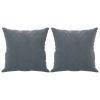 3-Seater Sofa with Throw Pillows Dark Gray 70.9" Velvet