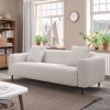 77.2″ Large size two Seat Sofa,Modern Upholstered,White mohair Granular velvet