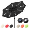 10Ft 3-Tiers 32LEDS Patio Umbrella Beige