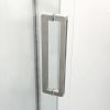 Shower Door 34-1/8" x 72" Semi-Frameless Neo-Angle Hinged Shower Enclosure, Brushed Nickel