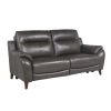 Luxurious Top Grain Leather Reclining Sofa - Power Footrest, Power Headrest - High Leg Design, Stylish and Comfortable