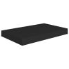 Floating Wall Shelf Black 15.7"x9.1"x1.5" MDF