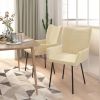 Dining Chairs 2 pcs Cream Velvet