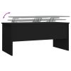 Coffee Table Black 40.2"x19.9"x18.3" Engineered Wood