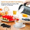 Frother for Coffee, Milk Frother, 4 IN 1 Automatic Hot and Cold Foam Maker, BIZEWO Stainless Steel Milk Steamer for Latte, Cappuccinos, Macchiato, Hot