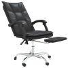 Reclining Office Chair Black Faux Leather