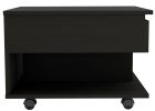 Luanda Lift Top Coffee Table, Casters, One Shelf -Black