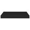 Floating Wall Shelf Black 15.7"x9.1"x1.5" MDF