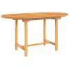 Extending Patio Table 43.3"-63"x31.5"x29.5" Solid Wood Teak