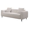 77.2″ Large size two Seat Sofa,Modern Upholstered,White mohair Granular velvet