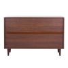 48.8" Sideboard with 2 Glass Door Cabinet 3 Drawer , brown