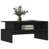 Coffee Table Black 35.4"x21.7"x16.7" Engineered Wood